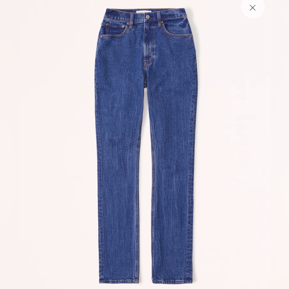 Abercrombie & Fitch The 90s Slim Straight Ultra High Rise Jeans - Curve Love